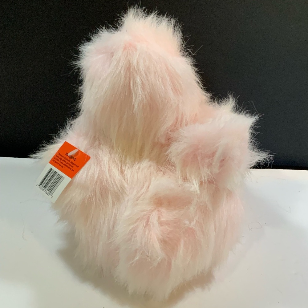 Plush Duck Pink and White Embrace Fluffy 10 in Long Stuffed Animal NOS - Picture 4 of 6